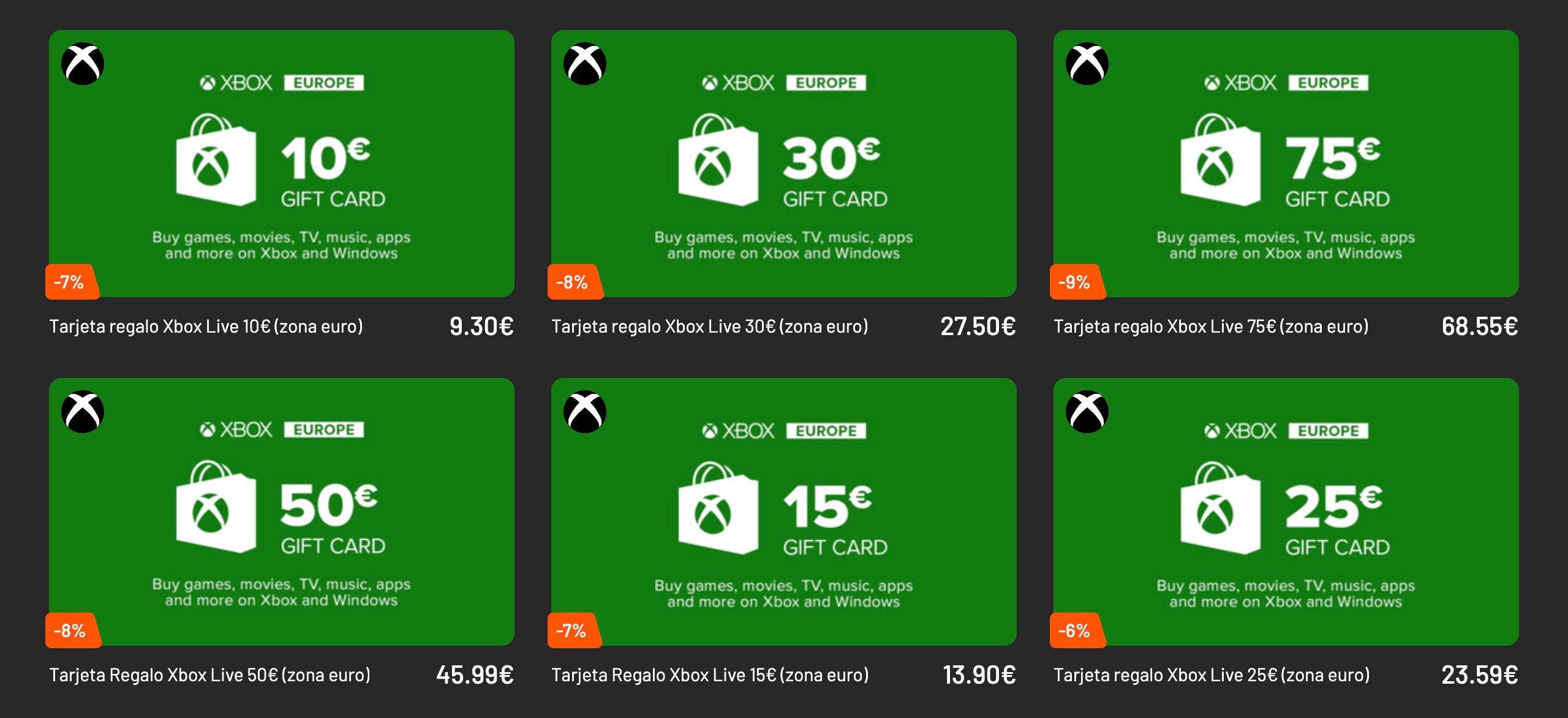 Ahorra más en las Ofertas de Primavera de Xbox con estas Gift Cards al mejor precio 109