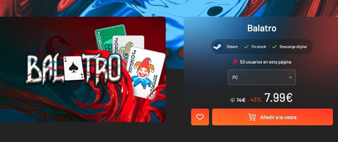 Fue uno de los candidatos a GOTY más favorecidos por el público, y ahora cuesta menos de 8 euros: Balatro es una ganga 108
