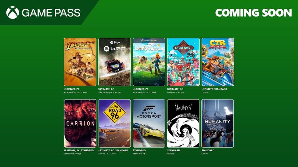 Anunciados los 10 nuevos juegos para Xbox Game Pass para la primera mitad de diciembre 2024