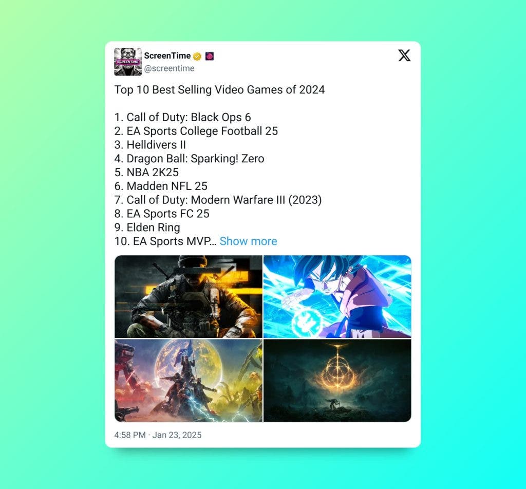 juegos más vendidos de 2024