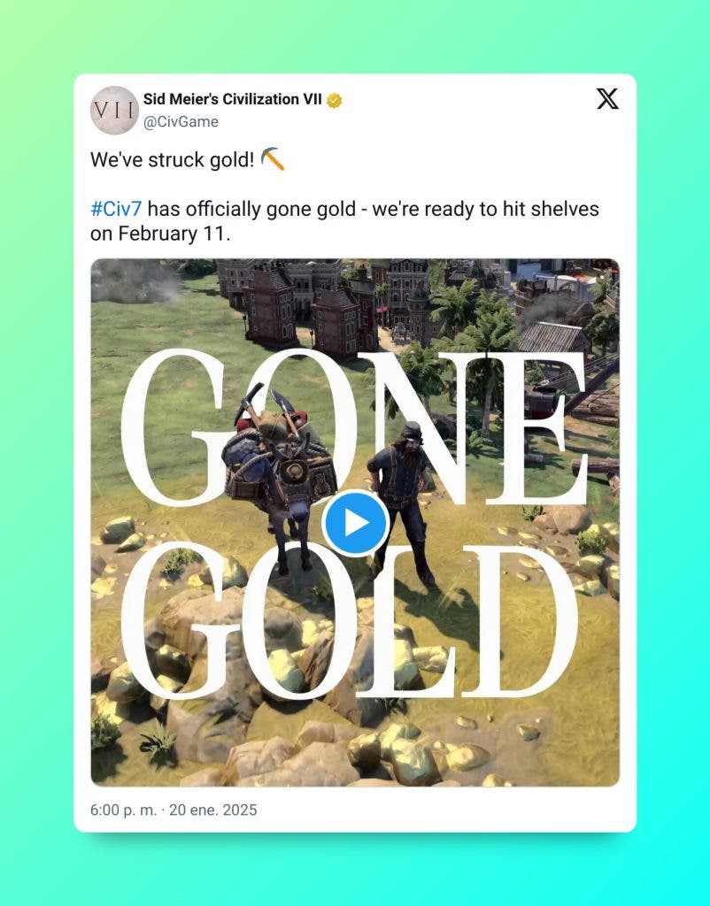 Civilization VII ya es Gold