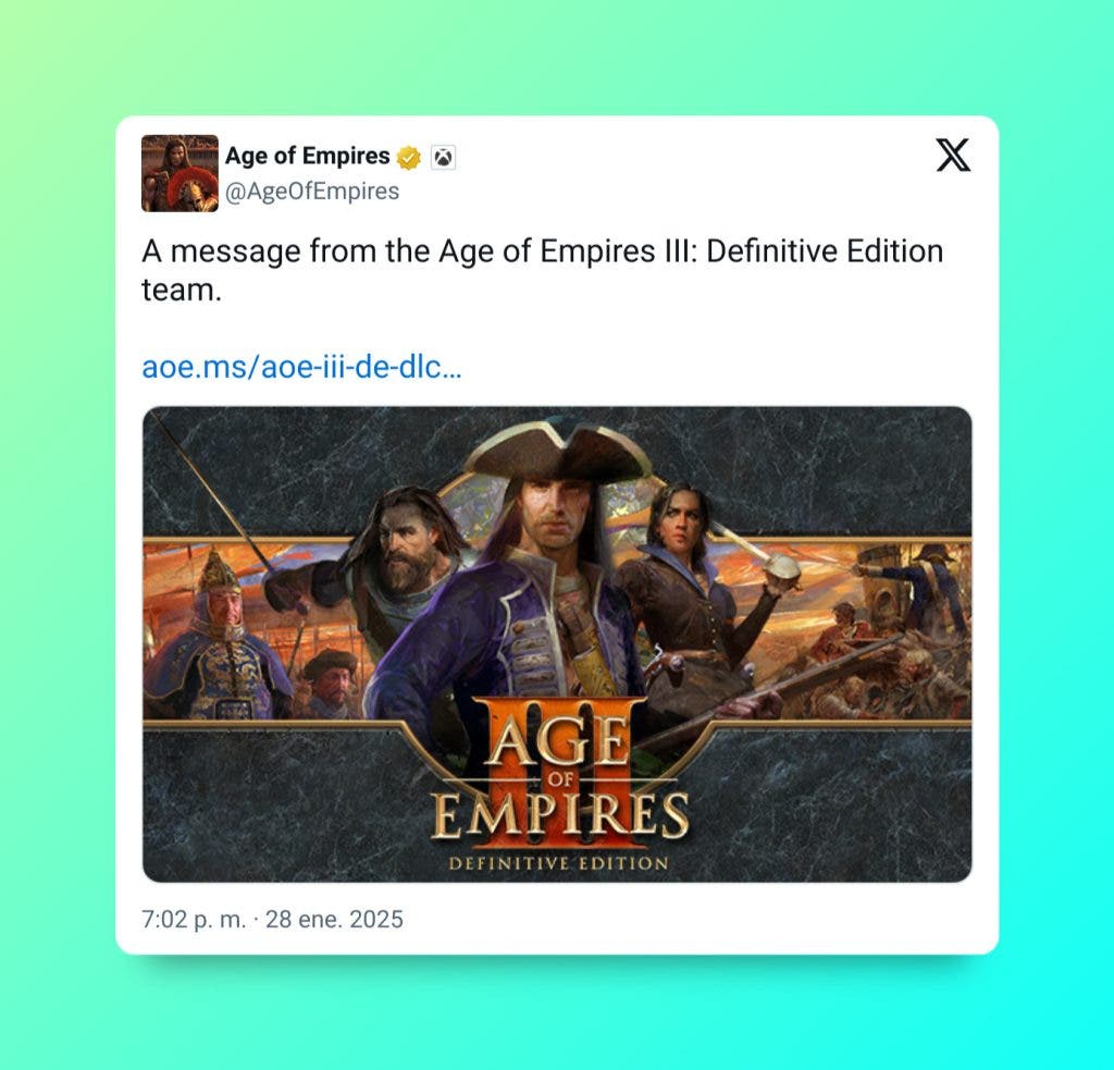 Microsoft confirma que ya no habrá más contenido: Age of Empires 3: Definitive Edition cancela su último DLC 111