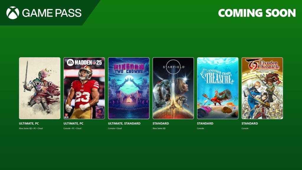 Anunciados los 6 nuevos juegos de Xbox Game Pass para al primera mitad de febrero 2025