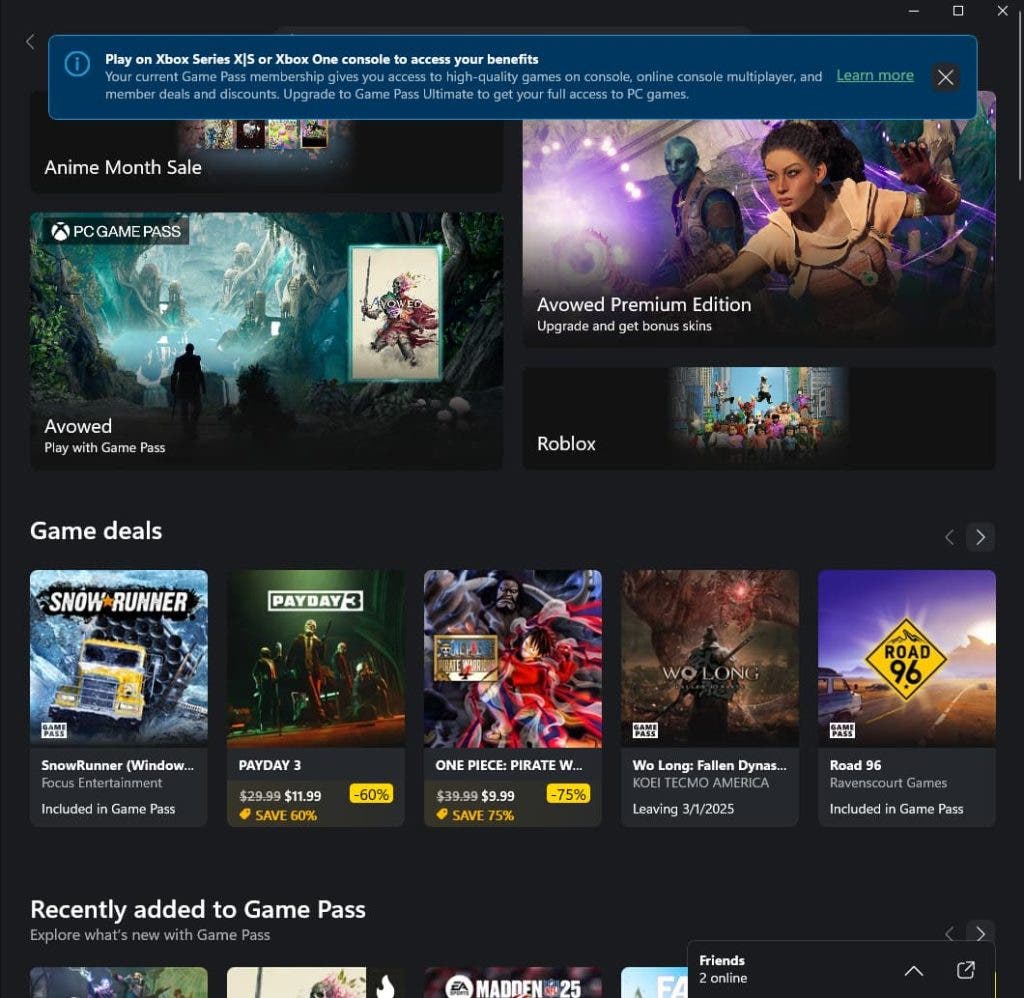 app de Xbox