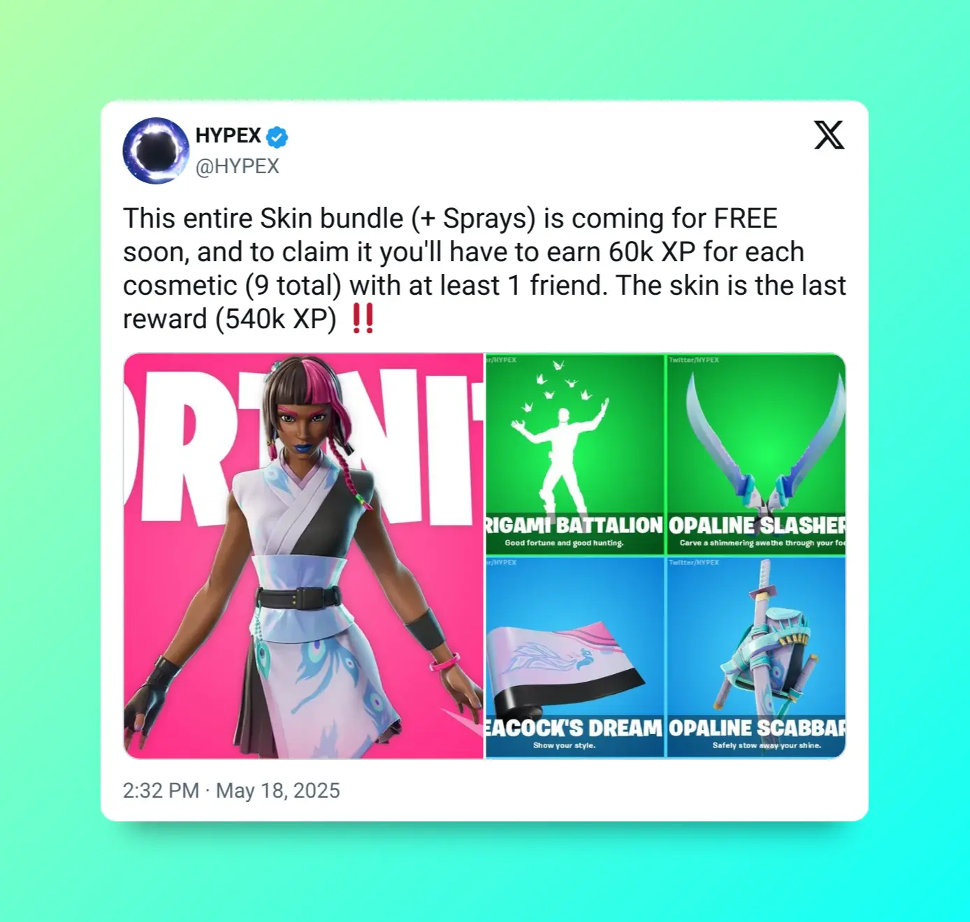 Fortnite regalará una skin gratis por completar partidas con amigos