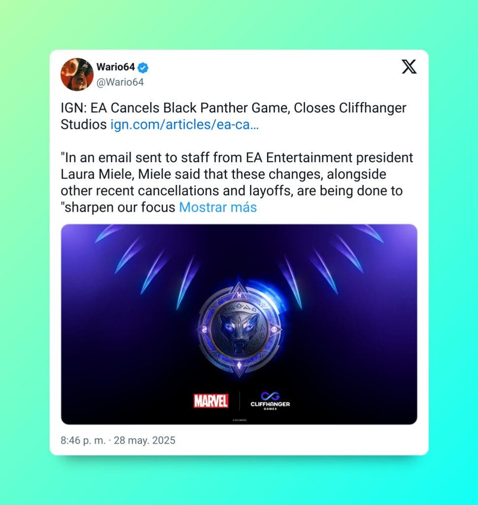 Adiós a Wakanda: EA ha cancelado el videojuego de Black Panther y cierra el estudio encargado del desarrollo 102