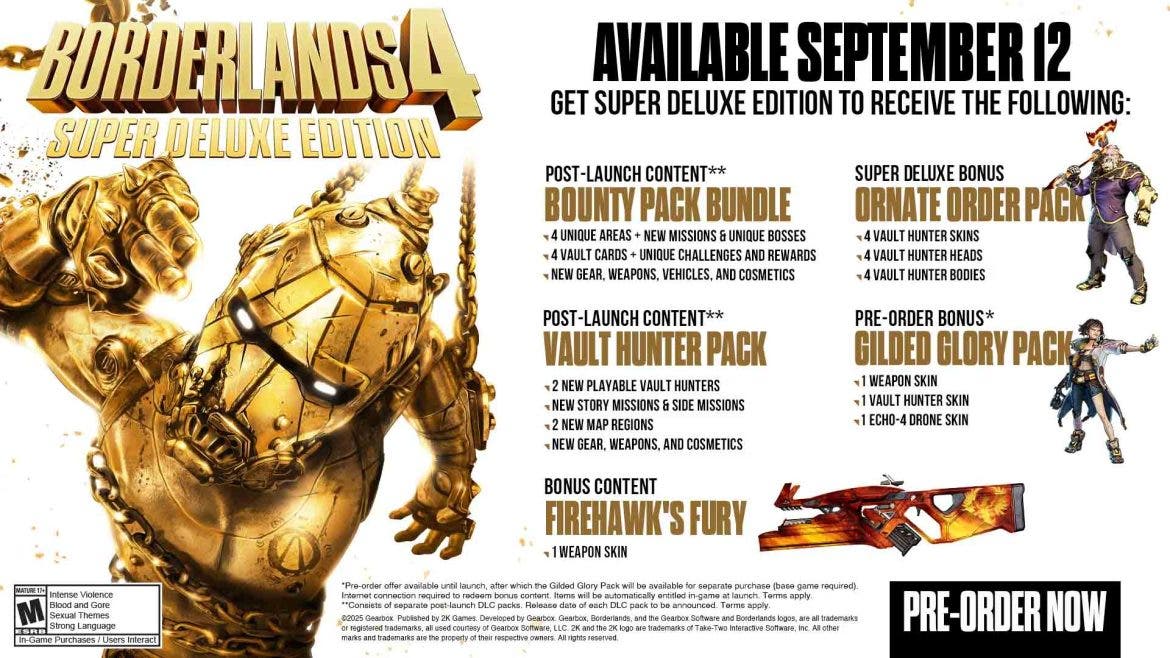 "Independientemente del precio, valdrá la pena". Desveladas las ediciones de Borderlands 4 y los contenidos que incluirán 114