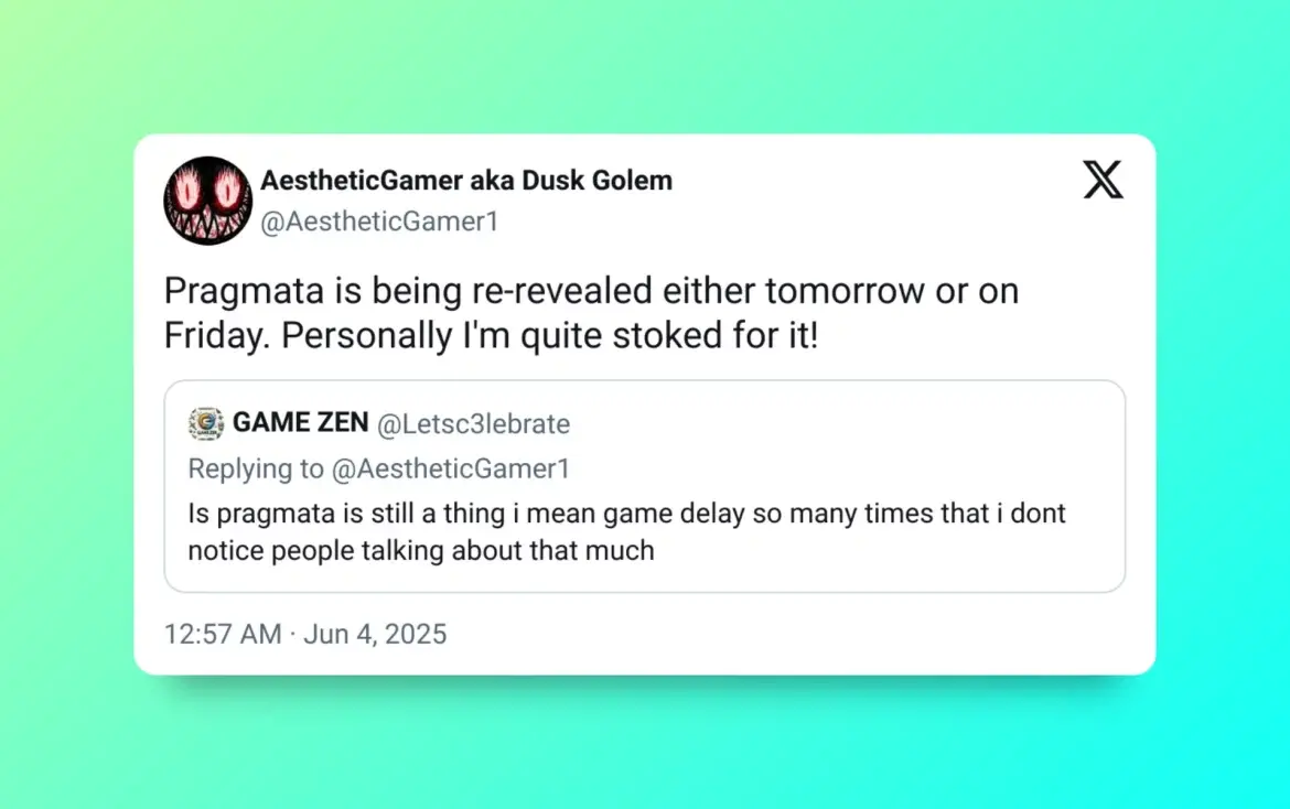 El esperado Sci-Fi de Capcom podría revelarse esta semana: Pragmata habría reservado un espacio en el Summer Game Fest 103
