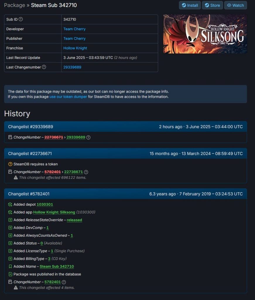 Tras 15 meses sin novedades, Hollow Knight: Silksong acaba de recibir una actualización trascendental en la base de datos de Steam 100