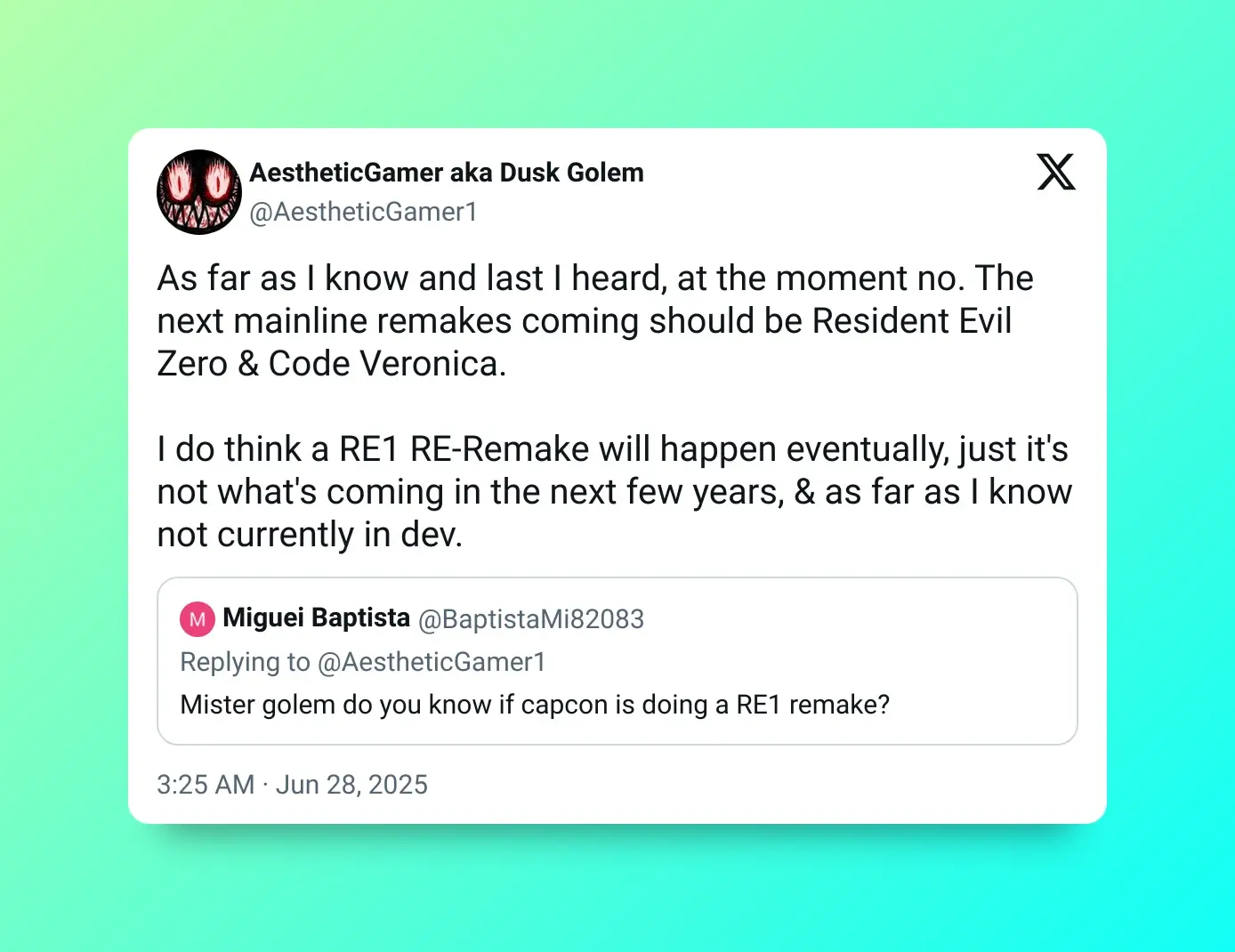 Malas noticias si esperabas una nueva versión de Resident Evil 1_ El insider más confiable de Capcom ha revelado los próximos remakes de la saga
