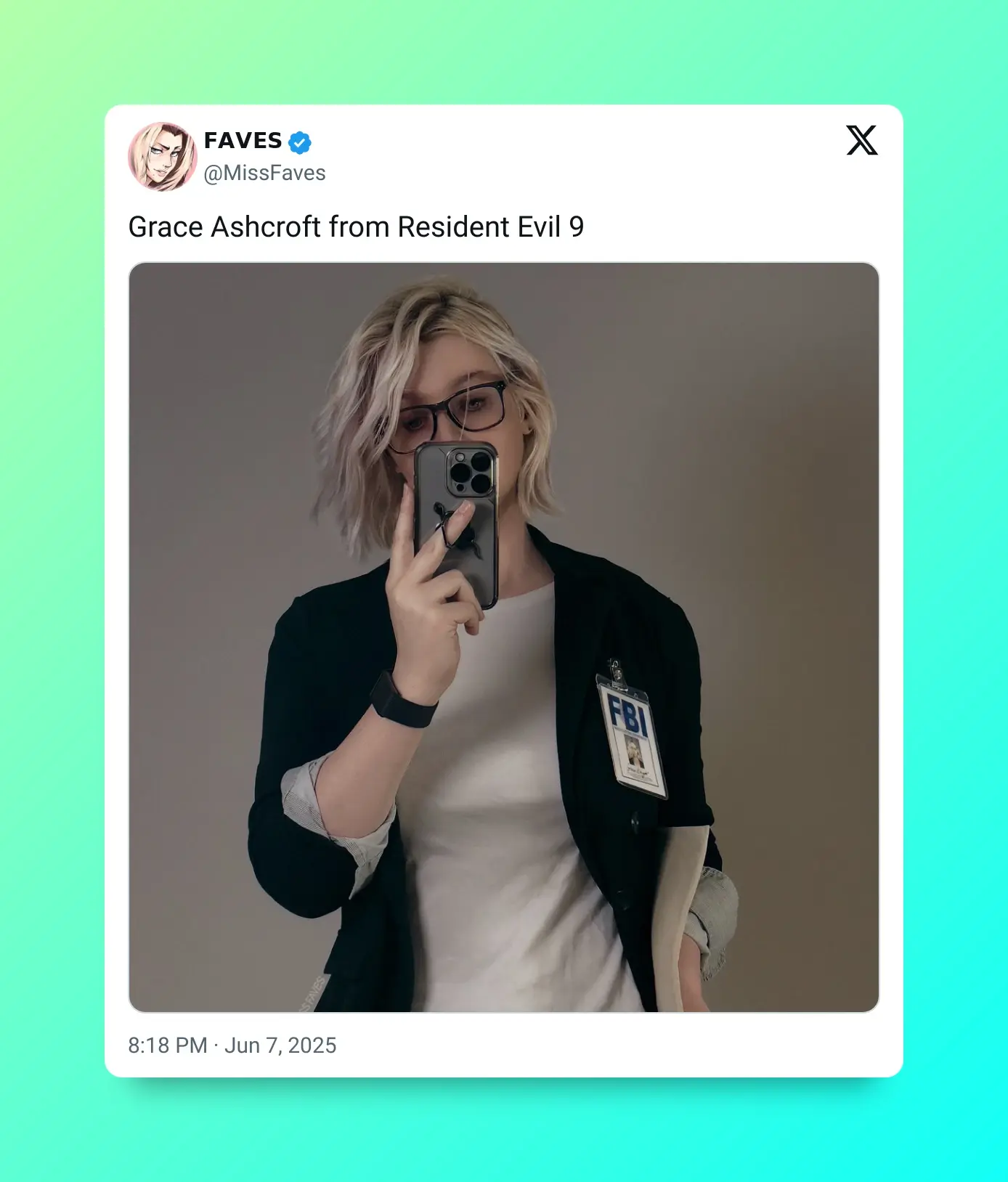 Resident Evil 9 apenas se anunció hace dos días y los fans ya han recreado a Grace Ashcroft en la vida real con este cosplay (1)