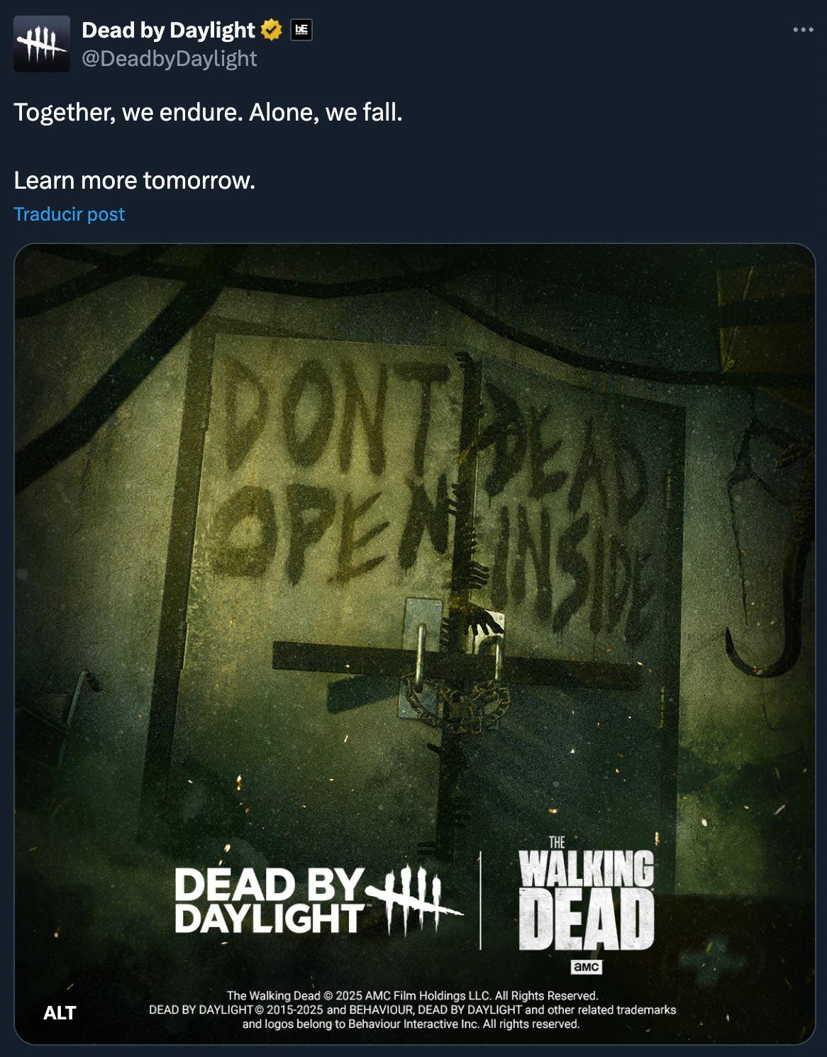El crossover más esperado se hace realidad: The Walking Dead llega a Dead by Daylight 107