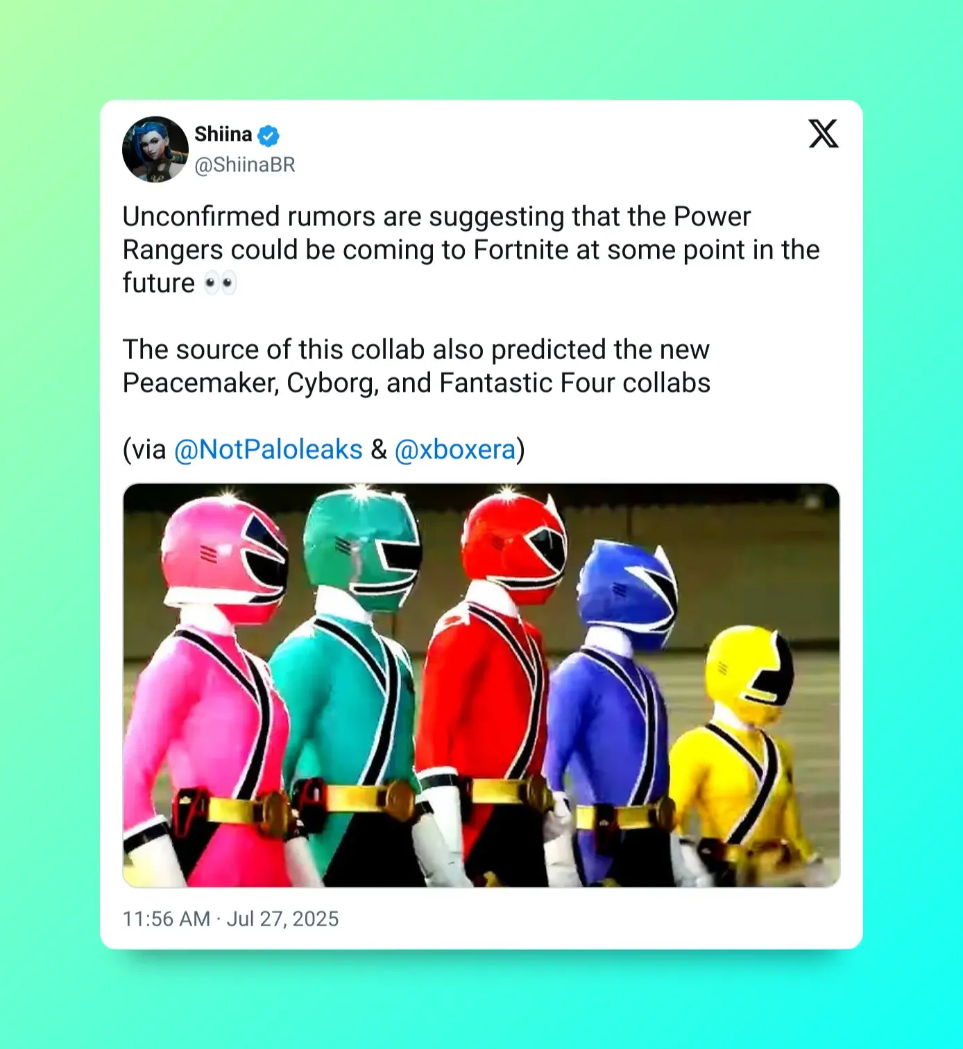 Nuevos rumores apuntan a la llegada de los Power Rangers a Fortnite en un futuro cercano