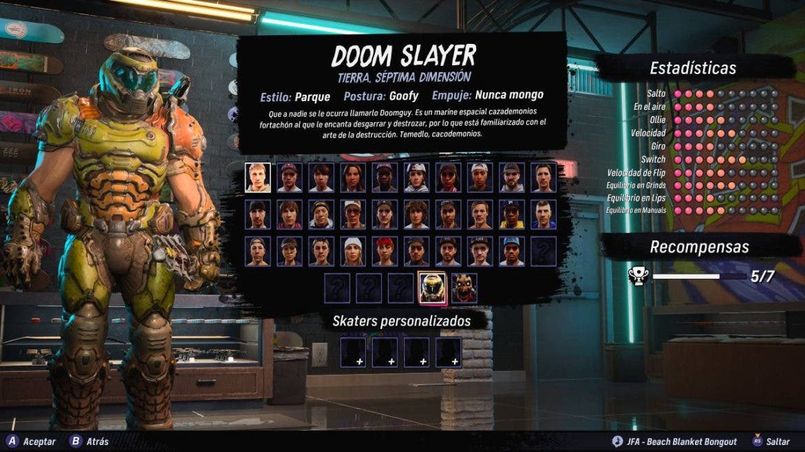 El Doom Slayer se pasa al skate en Tony Hawk’s Pro Skater 3+4: así grindea y hace acrobacias el héroe de Bethesda 104