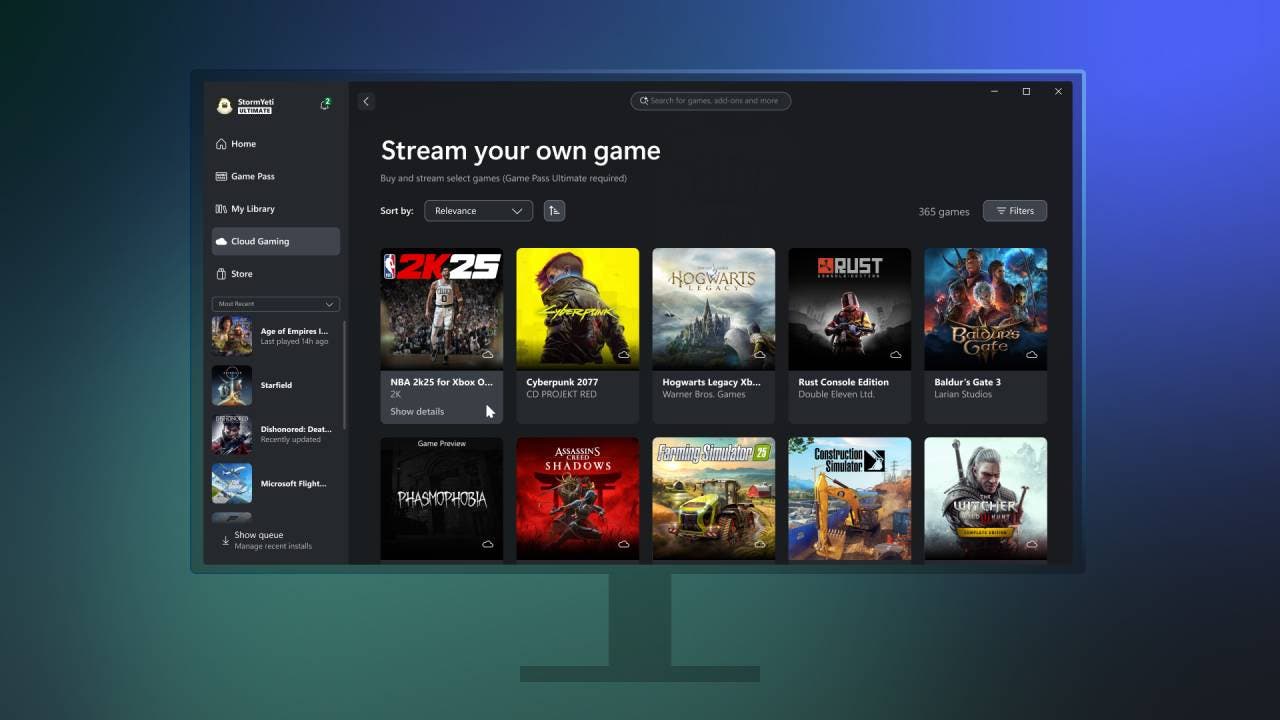 Xbox ya permite jugar en PC a juegos de consola que ya poseas: la función 'Stream Your Own Game' llega a la app 105